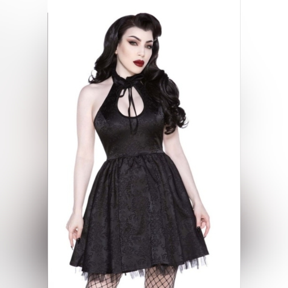 Killstar Black Halter Dress